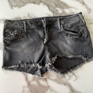 TRUE RELIGION Black Jean Shorts with Embellishments - SALE ✨